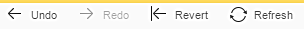 Filter update/revert bar